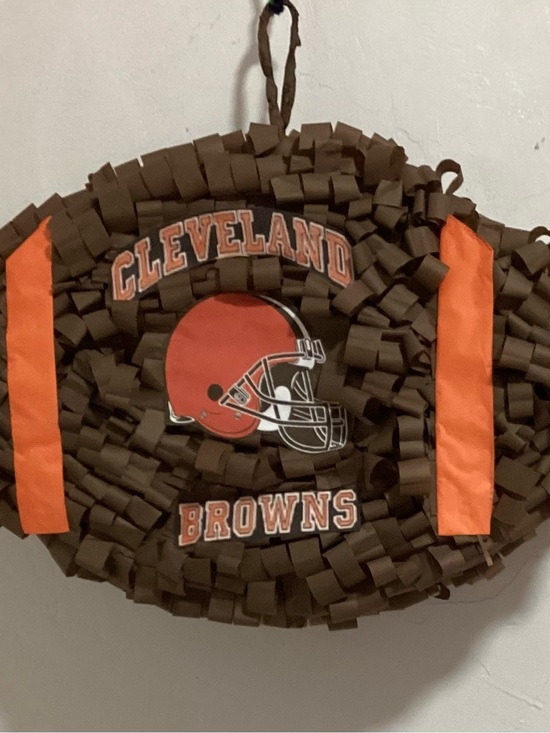 Custom Made Pinata Other - Cleveland Browns Football Piñata
